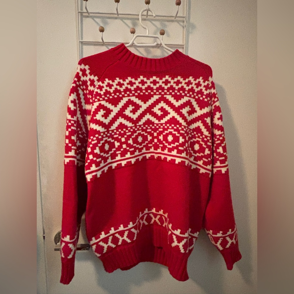 Brunette the label fair isle ski sweater - m/l